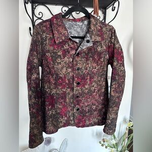 Rare Reversible Floral Denim Jacket by Christopher & Banks